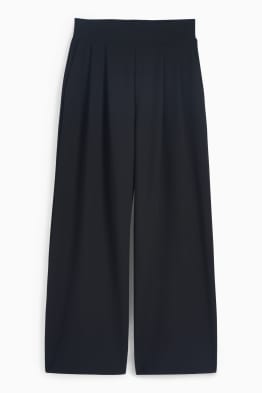 Basic broek van jersey - mid waist - palazzo