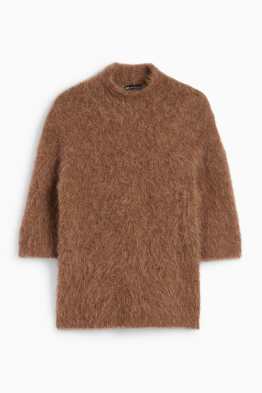 Maglione - a maniche corte - misto alpaca