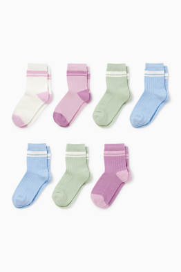 Confezione da 7 - calze - a coste