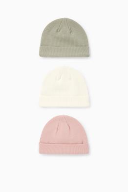 Bonnet D'hiver Tricoté Pour Bébé/tout-petit Avec Gants Assortis - Doux, Chaud, Extensible - Lavage Main, Multicolore