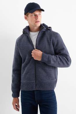 Strickjacke mit Kapuze