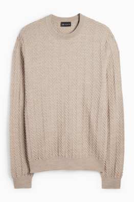 Pullover - Woll-Mix - strukturiert