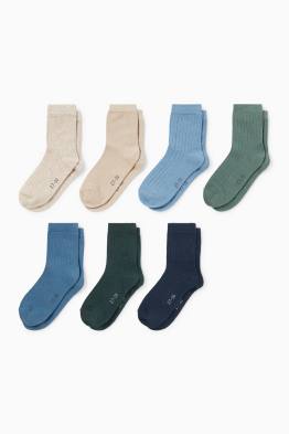 Multipack of 7 - socks - ribbed
