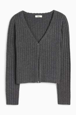 Gebreid vest - geribd