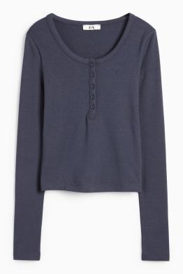 Cropped Henley top - slim fit