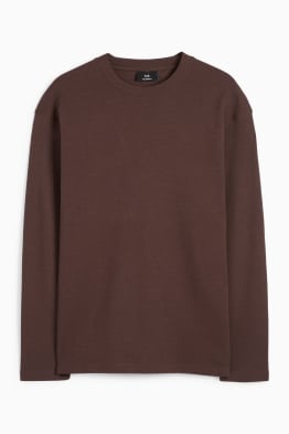 Langarmshirt - strukturiert