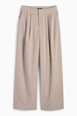 Business-Hose - High Waist - Wide Leg - strukturiert