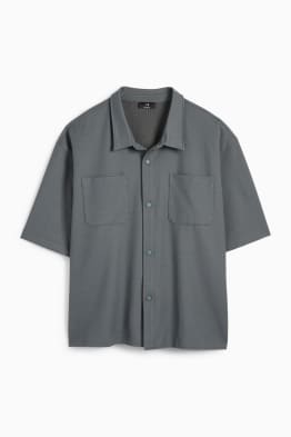 Chemise - relaxed fit - col à revers - texturée