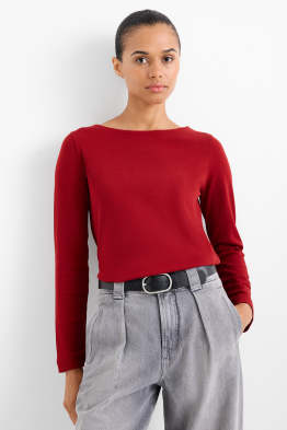 Basic-Langarmshirt - Regular Fit