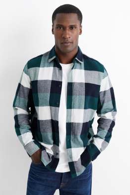 Chemise - regular fit - col kent - à carreaux