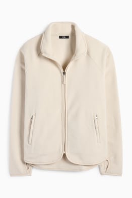 Sweat zippé basique en polaire