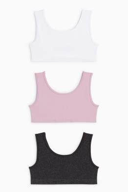 Set van 3 - bustier - geribd