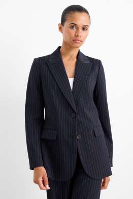 Blazer long - regular fit - fines rayures