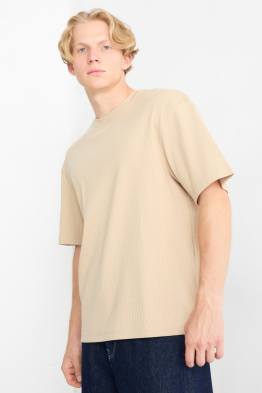 Tričko - relaxed fit - žebrované