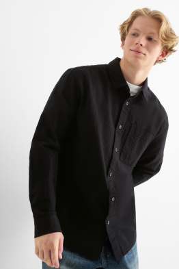 Hemd - Relaxed Fit - Kent - strukturiert