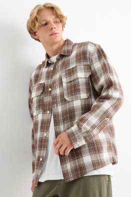 Camisa de franela - relaxed fit - Kent - de cuadros