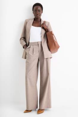 Business-Hose - High Waist - Wide Leg - strukturiert