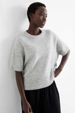 Plissee-Hose - High Waist - Wide Leg