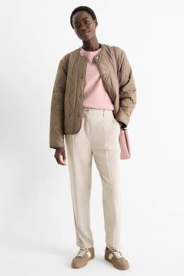 Stoffhose - High Waist - Tapered Fit