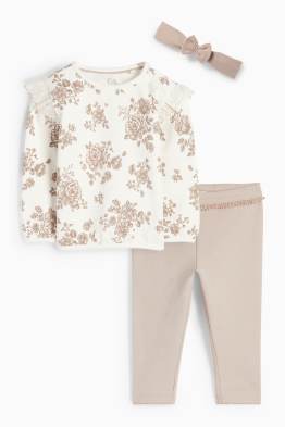 Květinové motivy - outfit pro miminka - 3dílný