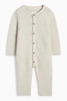 Gebreide babyjumpsuit - geribd
