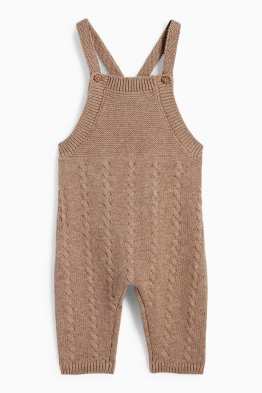 Baby-Strick-Latzhose - strukturiert