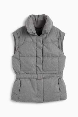 Gilet trapuntato con cintura