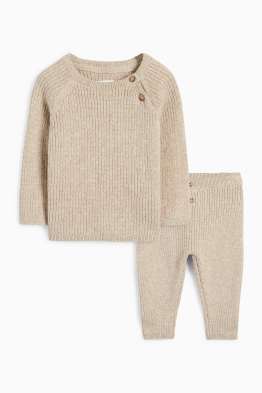 Babyoutfit - 2-delig - geribd