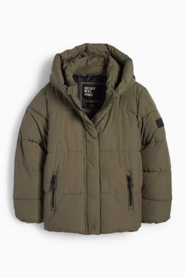 Quilted jacket with hood