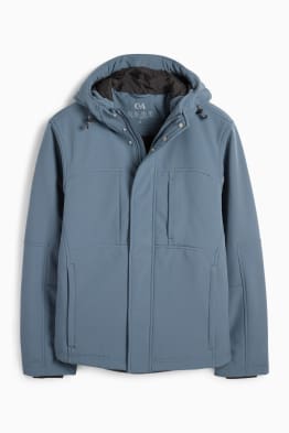 Veste à coquille souple avec capuche - finition doublée - finition déperlante - 4 Way Stretch