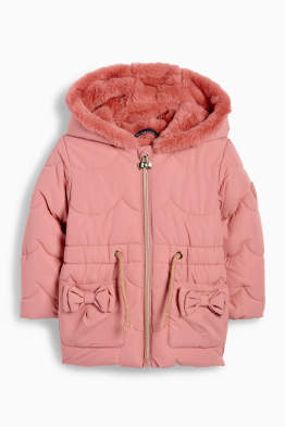 Schleife - Baby-Steppjacke mit Kapuze - wasserabweisend