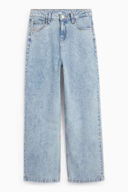 Ster - wide leg jeans met strass-steentjes