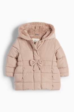 Gewatteerde babyjas met capuchon