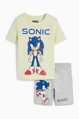 Sonic - set - T-shirt en sweatshort - 2-delig