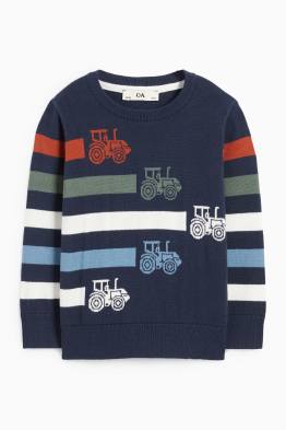 Traktor - Pullover - gestreift