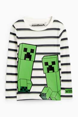 Minecraft - Langarmshirt - gestreift