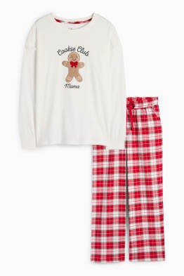 Mini Me - pijama navideño para mujer con pantalón de franela