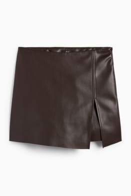 Skort - Lederimitat