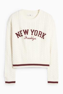 New York - trui - kabelpatroon