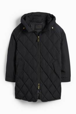 Cappotto trapuntato con cappuccio - impermeabile