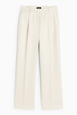 Business kalhoty - high waist - relaxed fit - strukturované