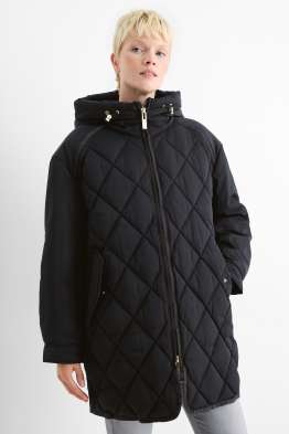 Cappotto trapuntato con cappuccio - impermeabile