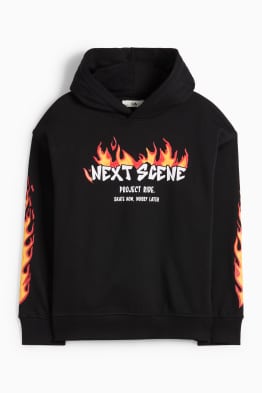 Fiamme - felpa con cappuccio