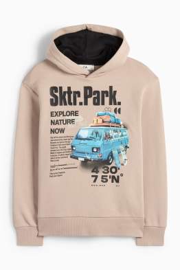 Skateboard e camper - felpa con cappuccio