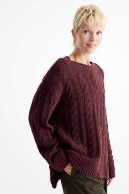 Jumper - cable knit pattern
