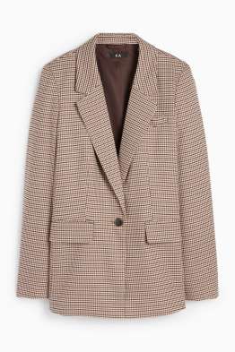 Blazer lungo - regular fit - a quadri