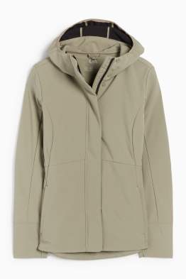 Softshell jacket with hood - water-repellent - 4-Way Stretch