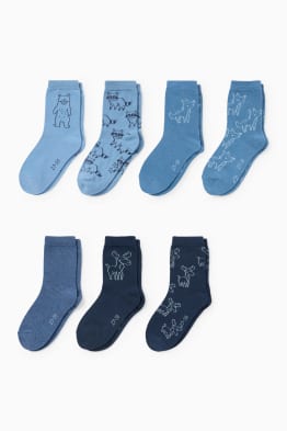 Multipack 7er - Wildtiere - Socken mit Motiv