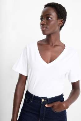T-shirt à col V - regular fit