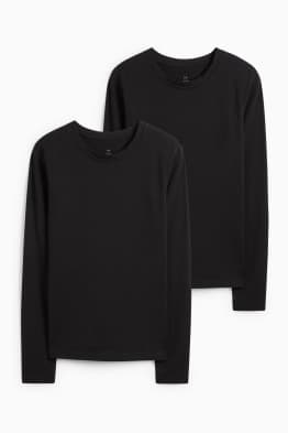 Set van 2 - basic longsleeve - slim fit